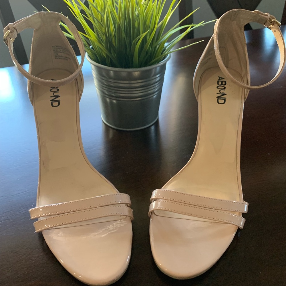 Nude Ankle Strap Heels